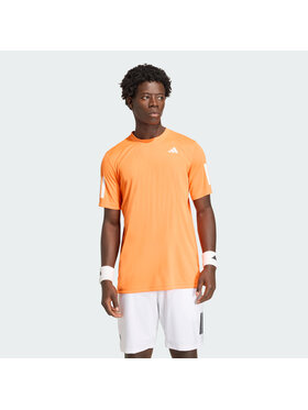 adidas adidas Koszulka techniczna Club Tennis Climacool 3-Stripes Tee Pomarańczowy Regular Fit