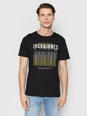 Jack&Jones Jack&Jones Tricou Cyber 12200225 Negru Regular Fit