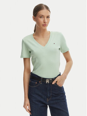 Tommy Hilfiger Tommy Hilfiger T-krekls New Cody WW0WW40584 Zaļš Slim Fit