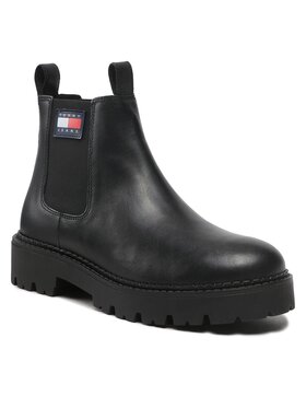 Tommy Jeans Tommy Jeans Sztyblety Heritage Branding Chelsea Boot EM0EM01058 Czarny