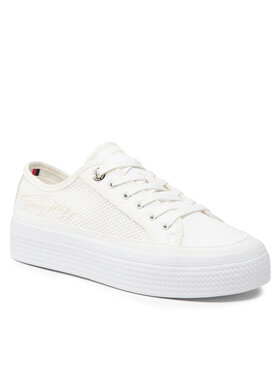 Tommy Hilfiger Tommy Hilfiger Гуменки Essential Th Mesh Sneaker FW0FW06546 Бял