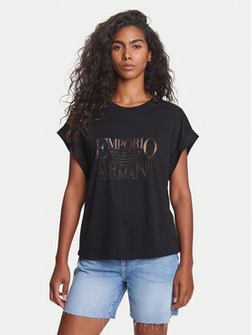 Emporio Armani Emporio Armani Póló EW000616 AF12187 UC001 Fekete Loose Fit
