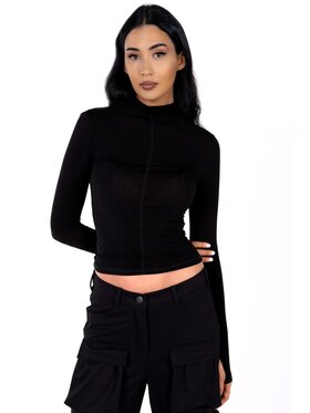 Love Saints Love Saints Top L26LF-AL-K01 Czarny Slim Fit