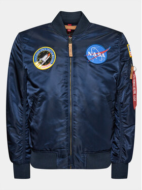 Alpha Industries Alpha Industries Bunda bomber Alpha Industries MA-1 VF NASA REP. BLUE Tmavomodrá Regular Fit