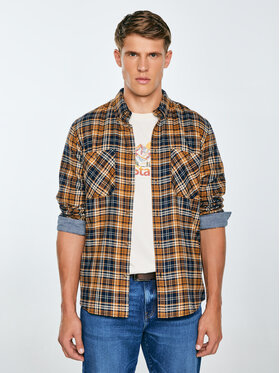BIG STAR BIG STAR Koszula KOLISAR Granatowy Basic Fit