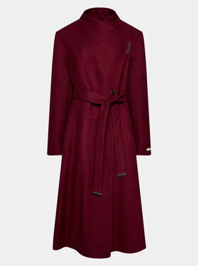 Ted Baker Ted Baker Volneni plašč Roseika 272477 Bordo rdeča Regular Fit