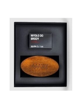 ZEW for men ZEW for men Pakiet Brodacza Mydło Do Brody 85Ml + Szczotka Brodacza Do Profesjonalnej Pielęgnacji Zarostu Zestaw prezentowy czarny