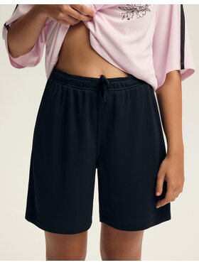 Esotiq Esotiq Szorty materiałowe 43762 Czarny Regular Fit