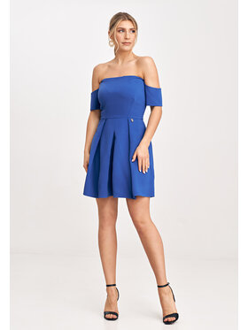 FIGL FIGL Koktejlové šaty M1026 Modrá Regular Fit