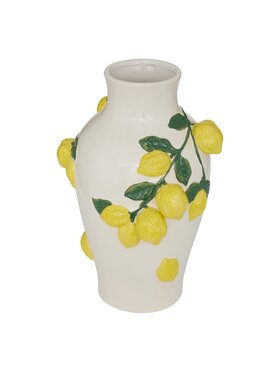 MIAhome MIAhome Wazon ceramiczny z gałązkami cytryny LEMONIA Beżowy
