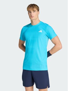 adidas adidas Koszulka techniczna CLIMACOOL+ AIRCHILL FREELIFT Turkusowy Slim Fit
