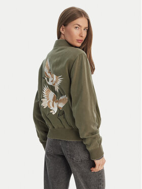 HUGO Hugo Bomber jakna Agesa-1 50449569 Zelena Regular Fit