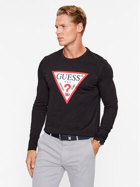 Guess Guess Тениска с дълъг ръкав M2YI31 I3Z14 Черен Regular Fit