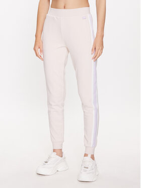 Guess Guess Spodnie dresowe V3YB20 KBV71 Beżowy Regular Fit