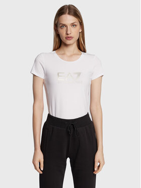 EA7 Emporio Armani EA7 Emporio Armani T-Shirt 8NTT66 TJFKZ 0101 Bílá Slim Fit