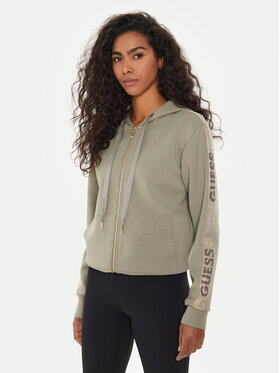 Guess Guess Majica dugih rukava W4YQ22 KBYE2 Zelena Regular Fit