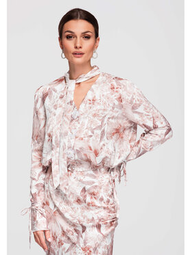 Ombre Ombre Koszula OW-SH-E0033 Beżowy Loose Fit