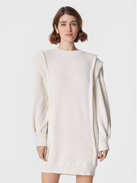 IRO IRO Trikotažinė suknelė Lorely AR641 Balta Relaxed Fit