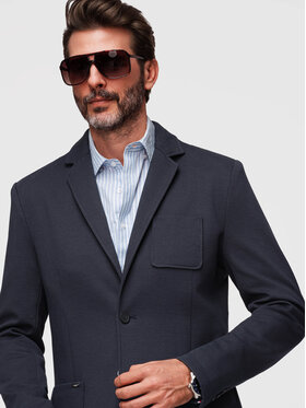 Ombre Ombre Marynarka M165 Granatowy Slim Fit