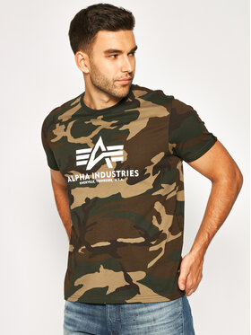 Alpha Industries Alpha Industries T-Shirt Basic 100501C Zelená Regular Fit
