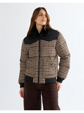 Wrangler Wrangler Kurtka puchowa WESTERN PUFFER Brązowy Regular Fit