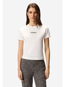 PINKO PINKO T-shirt Intenso t-shirt jersey ricamo logo a filo Bianco Slim Fit
