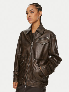 PINKO Pinko Nahkjope Grotta 104048 A23U Pruun Regular Fit