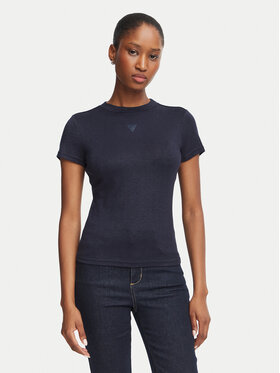 Guess Guess Tricou W5BP07 KCGM2 Bleumarin Regular Fit