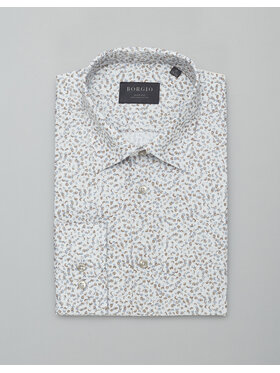 Borgio Borgio Koszula calimera Beżowy Slim Fit