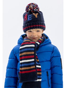 minoti minoti Zestaw Szalik i Czapka 19hat3 Niebieski