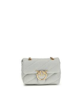 PINKO PINKO Borsetta Gray Calf Leather Bos Taurus Shoulder Grigio