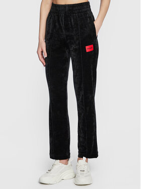 Hugo Hugo Spodnie dresowe Velvet 50480569 Czarny Regular Fit