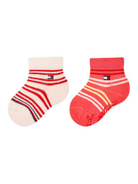 Tommy Hilfiger Tommy Hilfiger Zestaw 2 par wysokich skarpet dziecięcych 701222671 Różowy