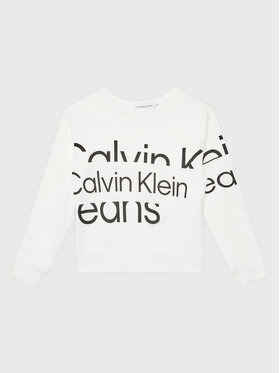 Calvin Klein Jeans Calvin Klein Jeans Felpa Blown Up Logo IB0IB01629 Bianco Regular Fit