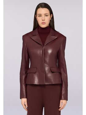 Trussardi Trussardi Giacca di pelle Q958A000394N036 Rosso Slim Fit