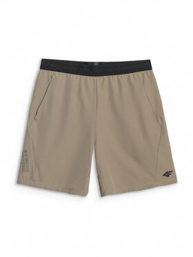 4F 4F Szorty sportowe TRAINING Khaki Regular Fit