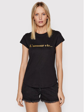 Zadig&Voltaire Zadig&Voltaire T-Shirt Woop L Amour Etc JWTS00010 Czarny Regular Fit