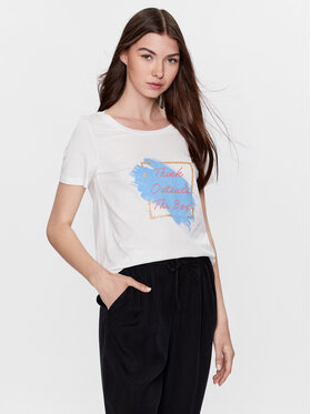 Vero Moda Vero Moda T-Shirt Pamala 10284321 Biały Regular Fit
