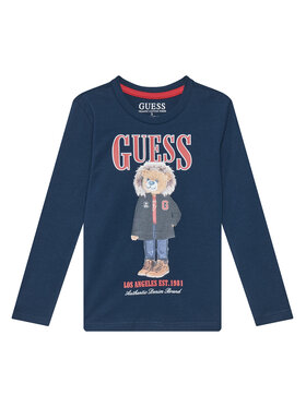 Guess Guess Bluză N5BI04I3Z14 Bleumarin Regular Fit