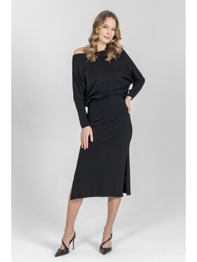 Deni Cler Milano Deni Cler Milano Sukienka wieczorowa T-DC-306D-F2-20-90-1 Czarny Regular Fit