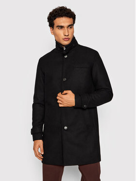 Jack&Jones PREMIUM Jack&Jones PREMIUM Vilnonis paltas Melton 12177644 Juoda Regular Fit
