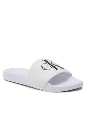 Calvin Klein Jeans Calvin Klein Jeans Ciabatte Slide Monogram Co YW0YW00103 Bianco