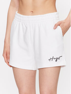 HUGO Hugo Шорти от плат Nashari 50486319 Бял Regular Fit