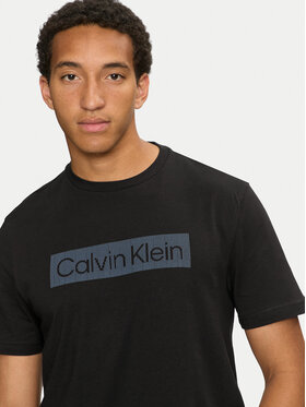 Calvin Klein T-shirt Striped Logo K10K113590 Crna Regular Fit