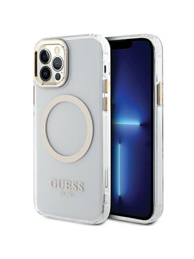 Guess Guess Etui na telefon iPhone 12/12 Pro Złoty