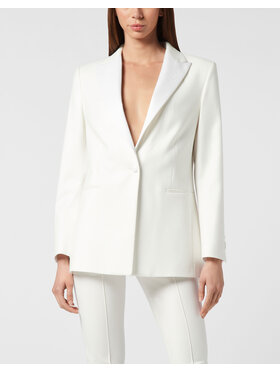 PHILIPP PLEIN PHILIPP PLEIN Marynarka 26413 Biały Loose Fit
