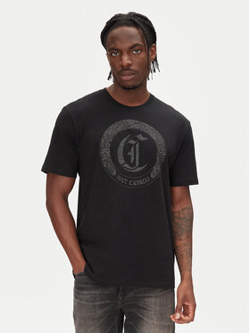 Just Cavalli Just Cavalli T-Shirt 78OAHE22 Czarny Regular Fit