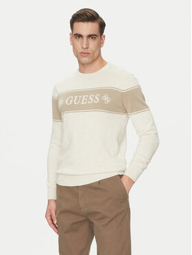 Guess Guess Sweter M5GR05 Z3MI1 Beżowy Regular Fit