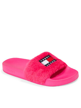 Tommy Jeans Tommy Jeans Nazouváky Tjw Fur Pool Slide EN0EN02410 Růžová