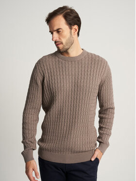 Willsoor Willsoor Sweter 59105 Brązowy Regular Fit